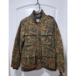 OBEY Propaganda Camo Military Field Jacket Fleece Lined Mens Small